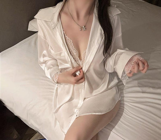 Pure Satin Silk Sultry Shirt - Resque