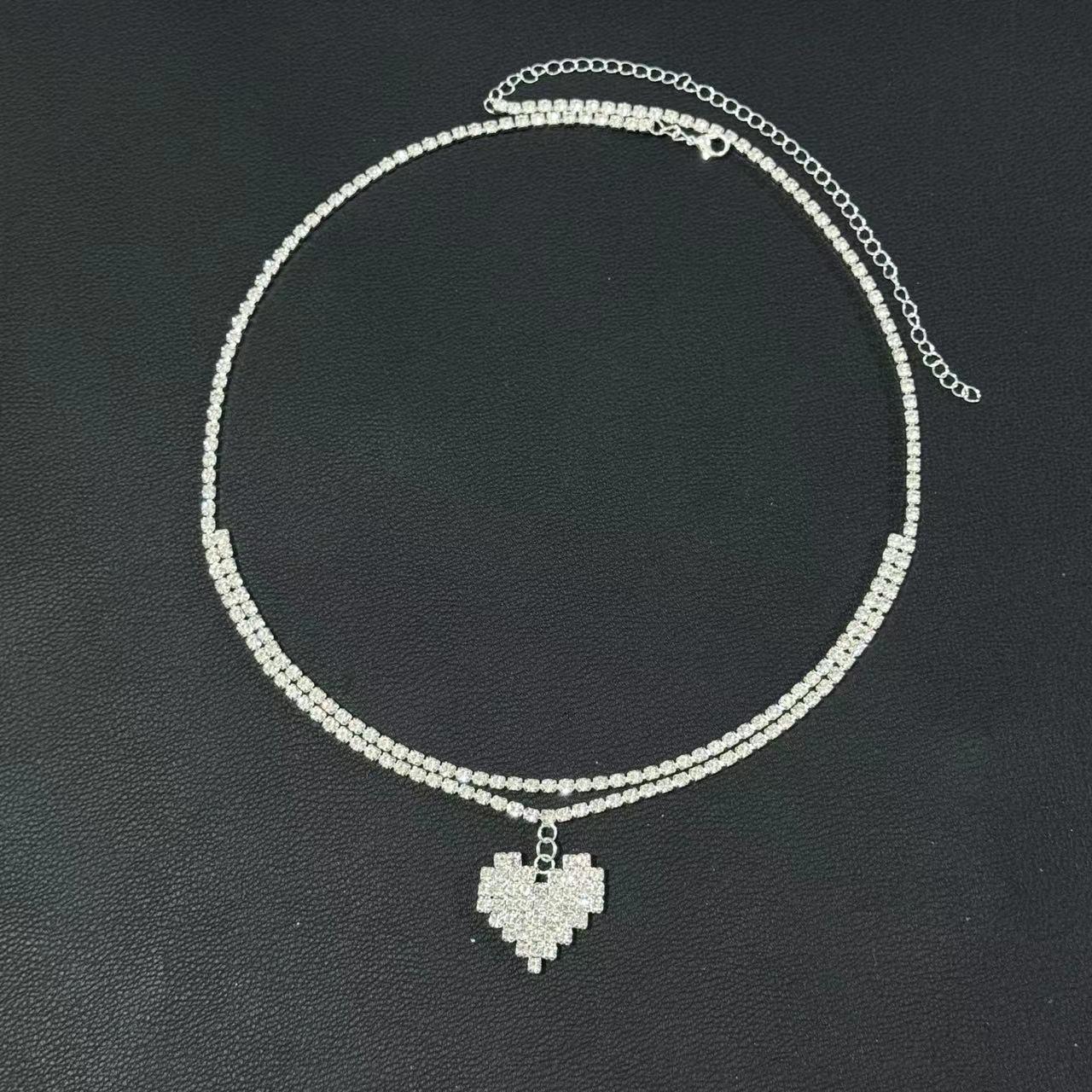 Heart Shaped Rhinestone Belly Chain - Resque