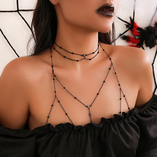 Sexy "Girl on War" Necklace/Chest Chain - Resque